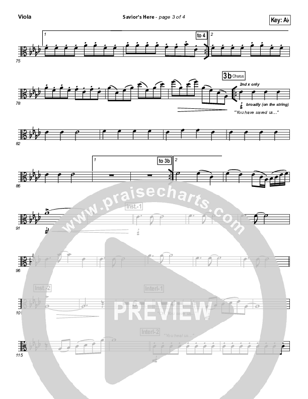 Savior's Here Viola (Kari Jobe)
