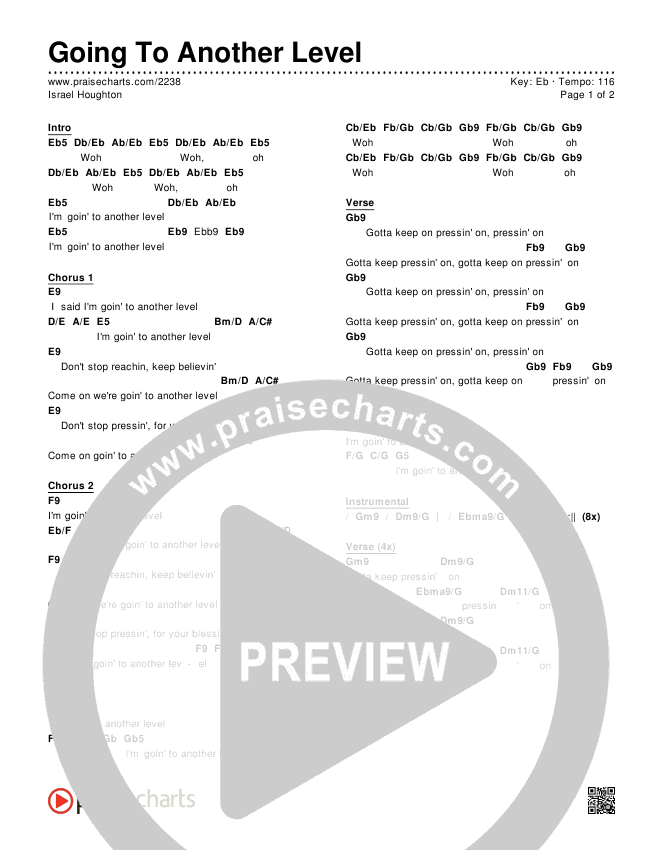 Going To Another Level Chords & Lyrics (Israel Houghton)