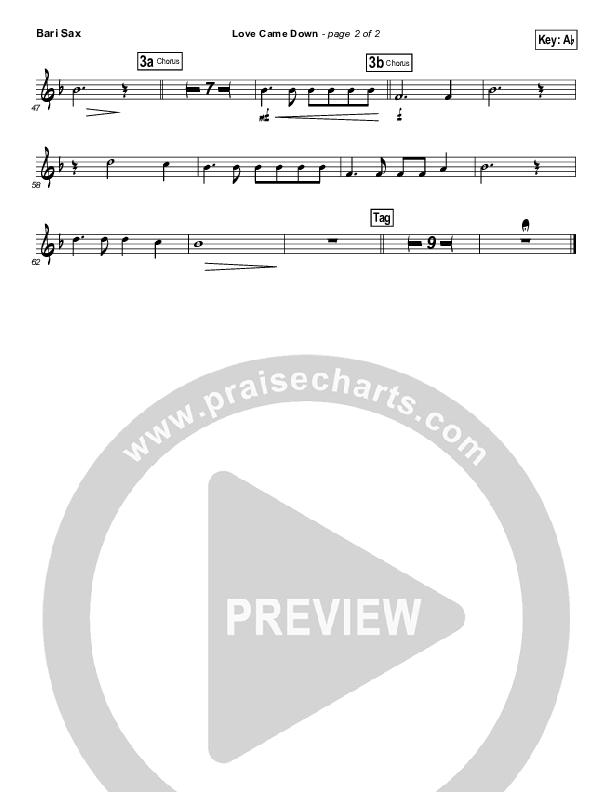 Love Came Down Bari Sax (Kari Jobe)