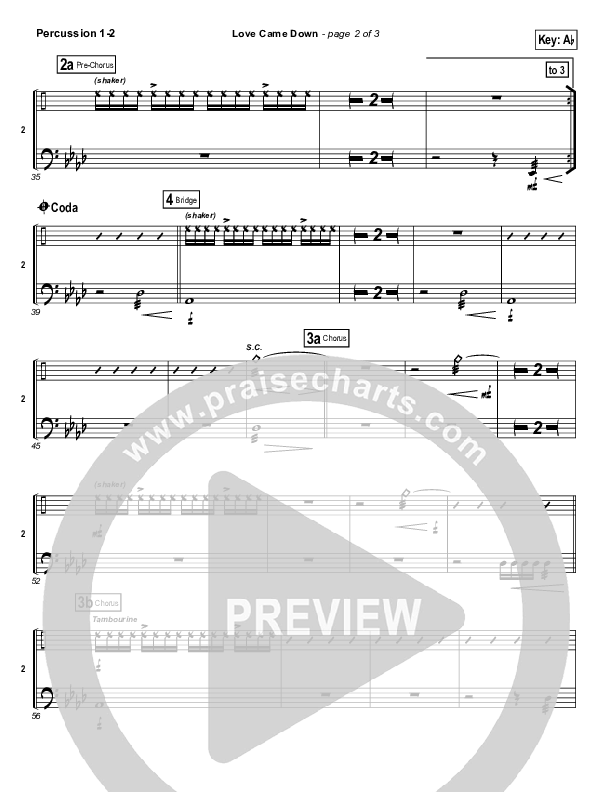 Love Came Down Percussion (Kari Jobe)