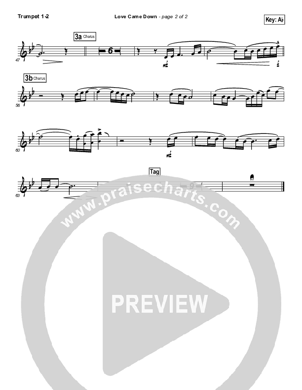 Love Came Down Trumpet 1,2 (Kari Jobe)