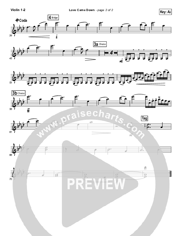 Love Came Down Violin 1/2 (Kari Jobe)