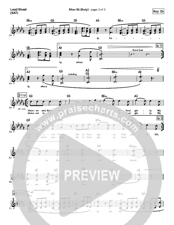 After All (Holy) Lead Sheet (David Crowder)