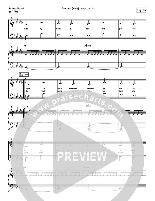 After All (Holy) Piano/Vocal (SATB) (David Crowder)