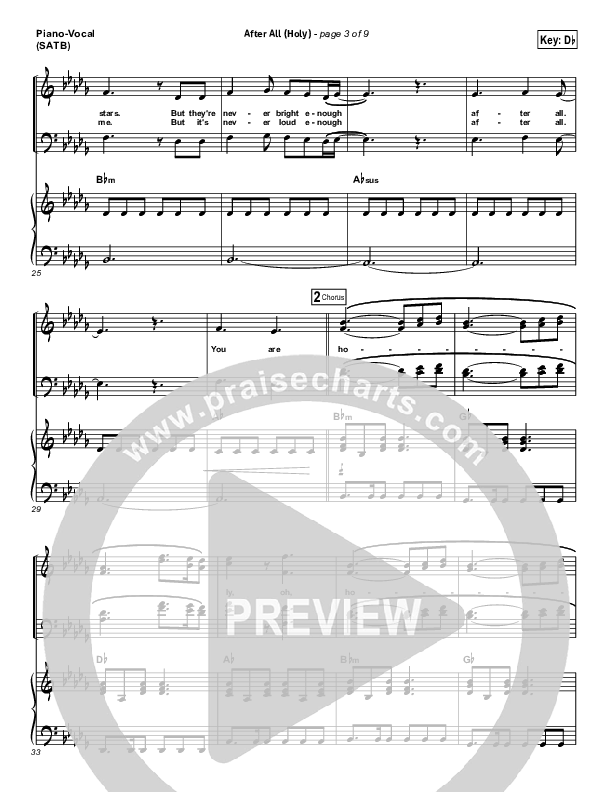 After All (Holy) Piano/Vocal (SATB) (David Crowder)