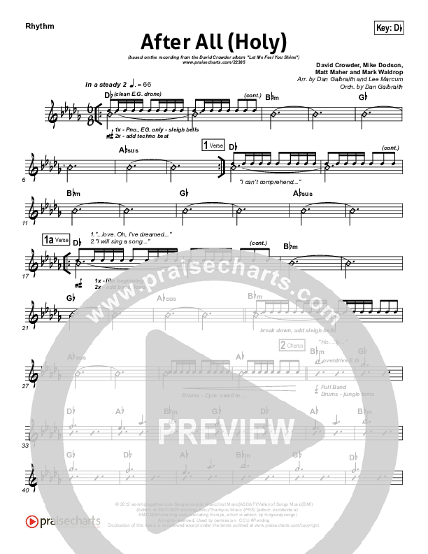 After All (Holy) Rhythm Chart (David Crowder)