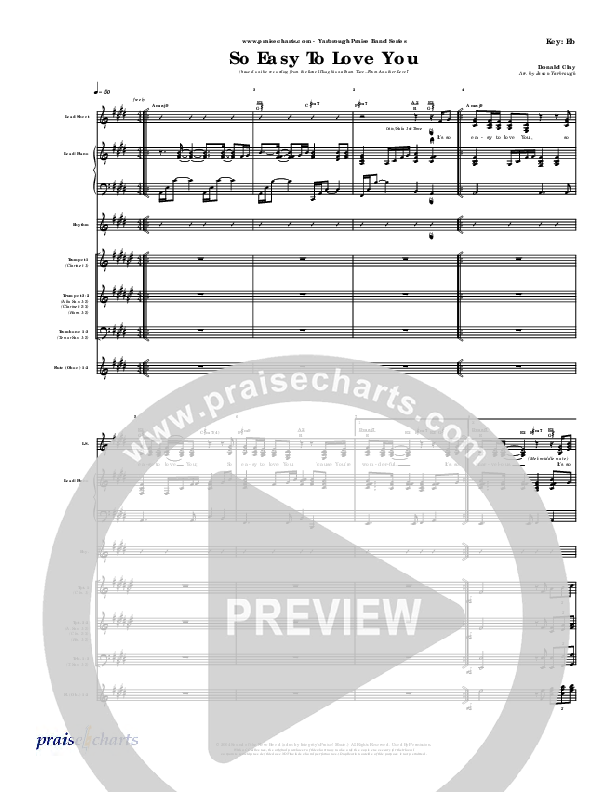 So Easy To Love You Conductor's Score II (Israel Houghton)