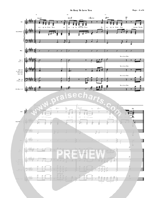 So Easy To Love You Conductor's Score II (Israel Houghton)