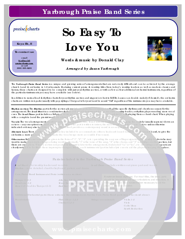 So Easy To Love You Orchestration (Israel Houghton)