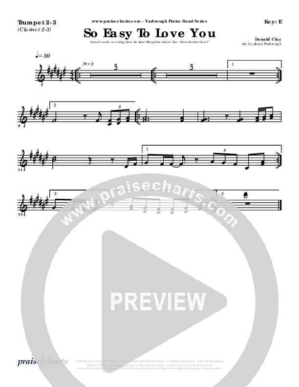 So Easy To Love You Trumpet 2/3 (Israel Houghton)