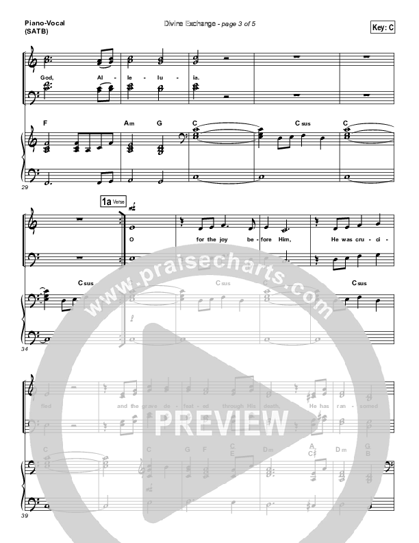 Divine Exchange Lead & Piano (Don Moen)