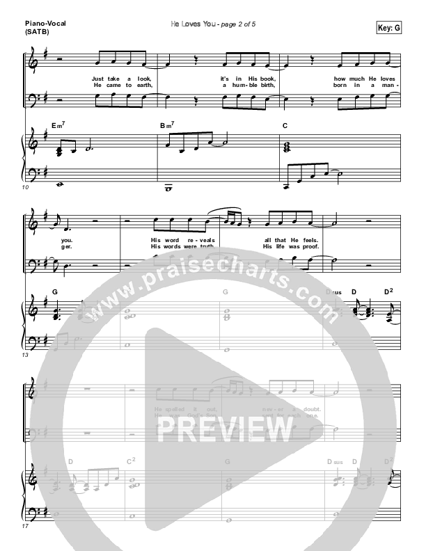 He Loves You Lead & Piano (Don Moen)