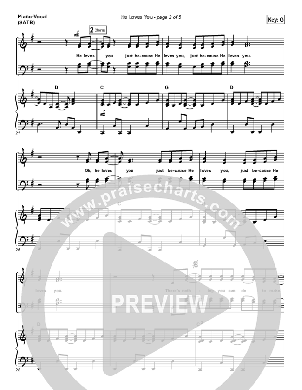 He Loves You Lead & Piano (Don Moen)