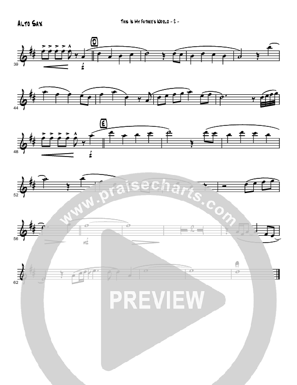This Is My Father's World (Instrumental) Alto Sax (Brad Henderson)