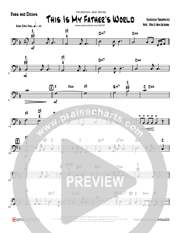 This Is My Father's World (Instrumental) Bass Guitar (Brad Henderson)