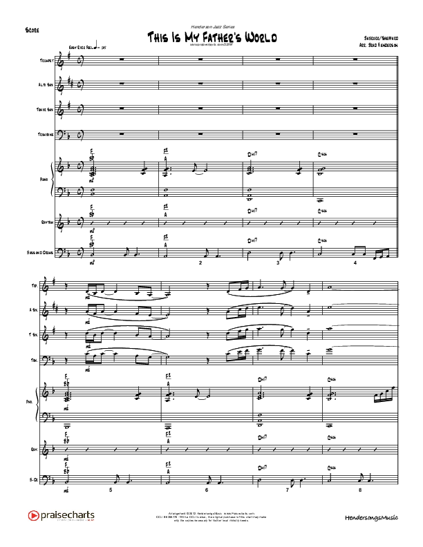 This Is My Father's World (Instrumental) Conductor's Score (Brad Henderson)