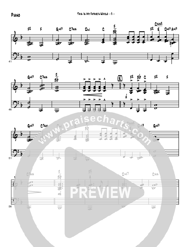 This Is My Father's World (Instrumental) Piano Sheet (Brad Henderson)