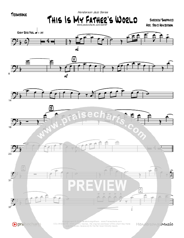 This Is My Father's World (Instrumental) Trombone (Brad Henderson)