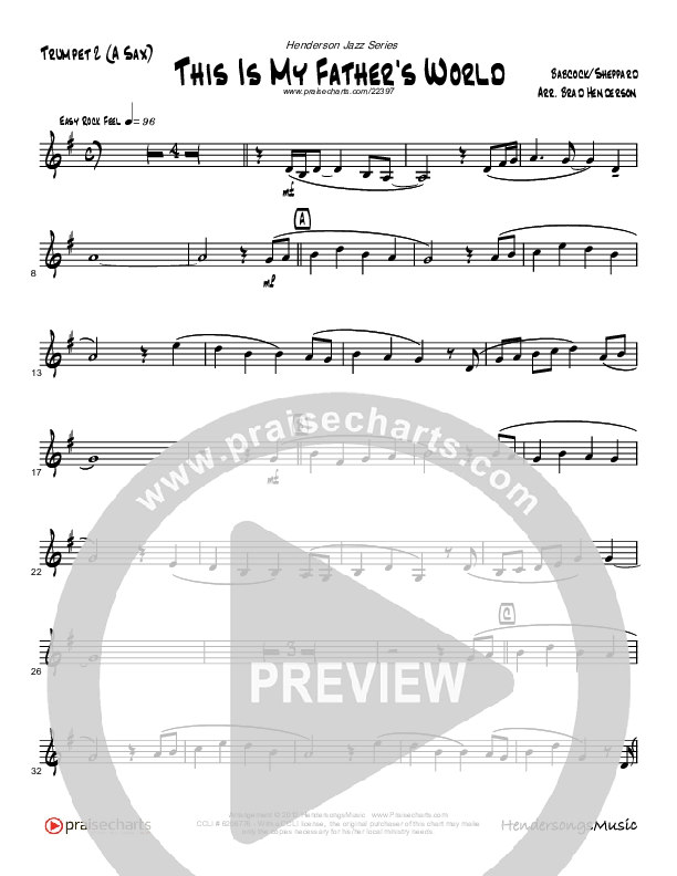 This Is My Father's World (Instrumental) Trumpet 2 (Brad Henderson)