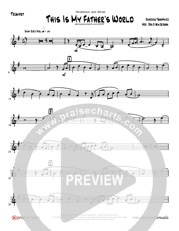 This Is My Father's World (Instrumental) Trumpet (Brad Henderson)