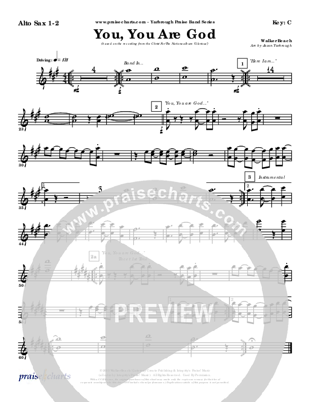 You You Are God Alto Sax 1/2 (Walker Beach)
