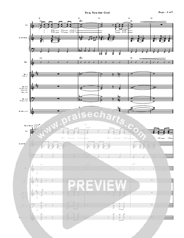 You You Are God Conductor's Score (Walker Beach)