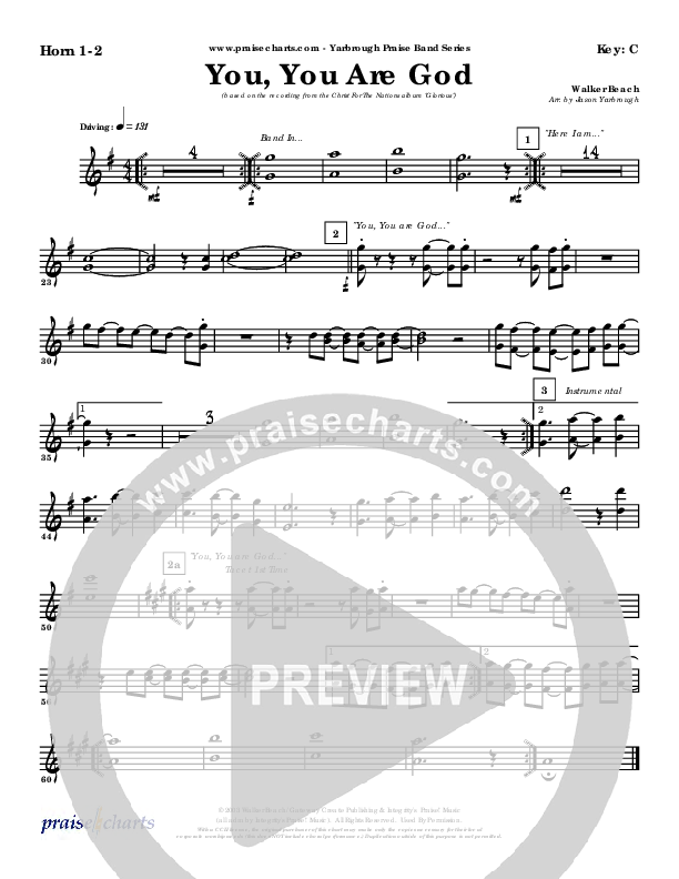 You You Are God French Horn 1/2 (Walker Beach)