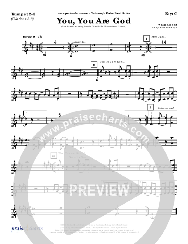 You You Are God Trumpet 2/3 (Walker Beach)