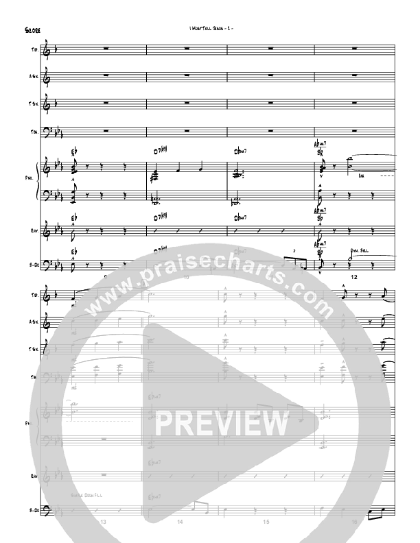I Must Tell Jesus (Instrumental) Conductor's Score (Brad Henderson)