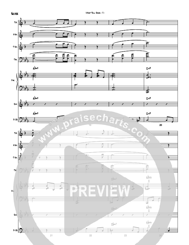 I Must Tell Jesus (Instrumental) Conductor's Score (Brad Henderson)