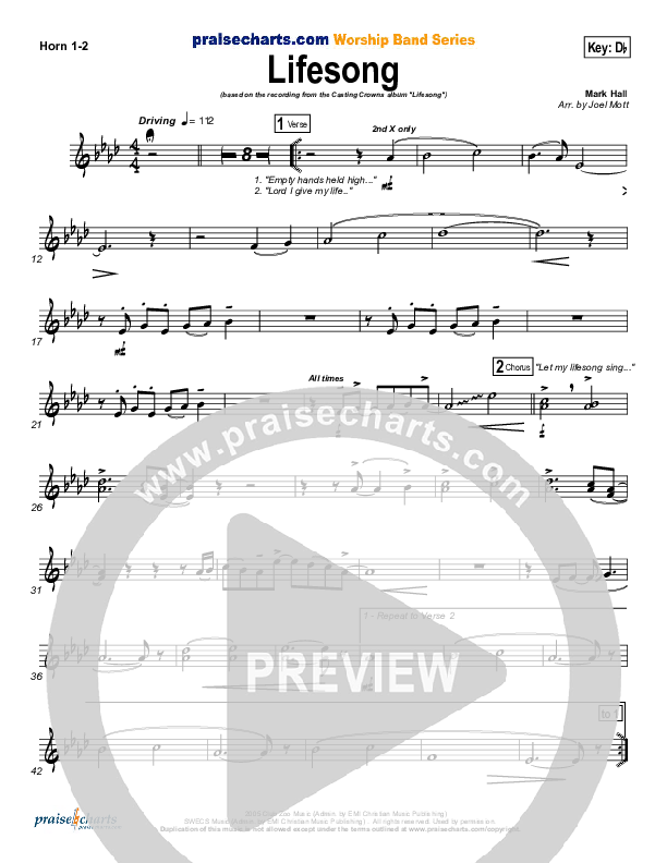 Lifesong Brass Pack (Casting Crowns)