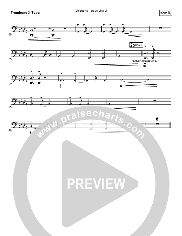 Lifesong Trombone 3/Tuba (Casting Crowns)