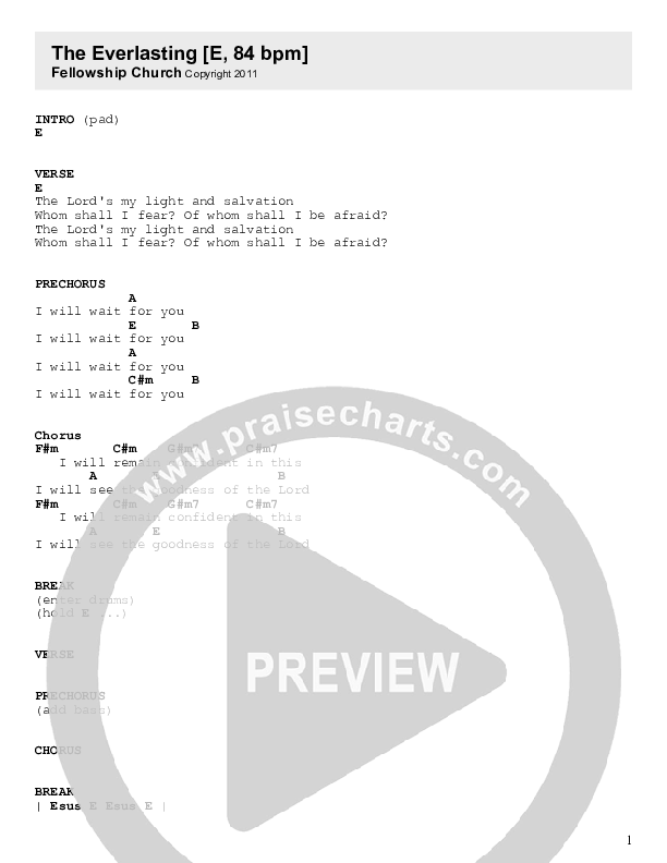 The Everlasting Chord Chart (Fellowship Creative)
