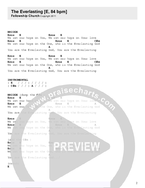 The Everlasting Chord Chart (Fellowship Creative)