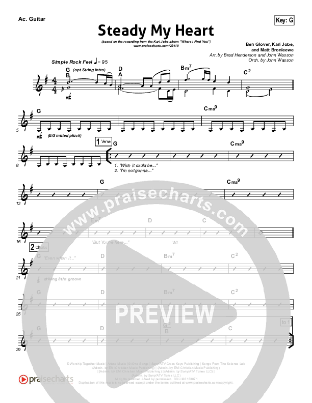 Steady My Heart Acoustic Guitar (Kari Jobe)