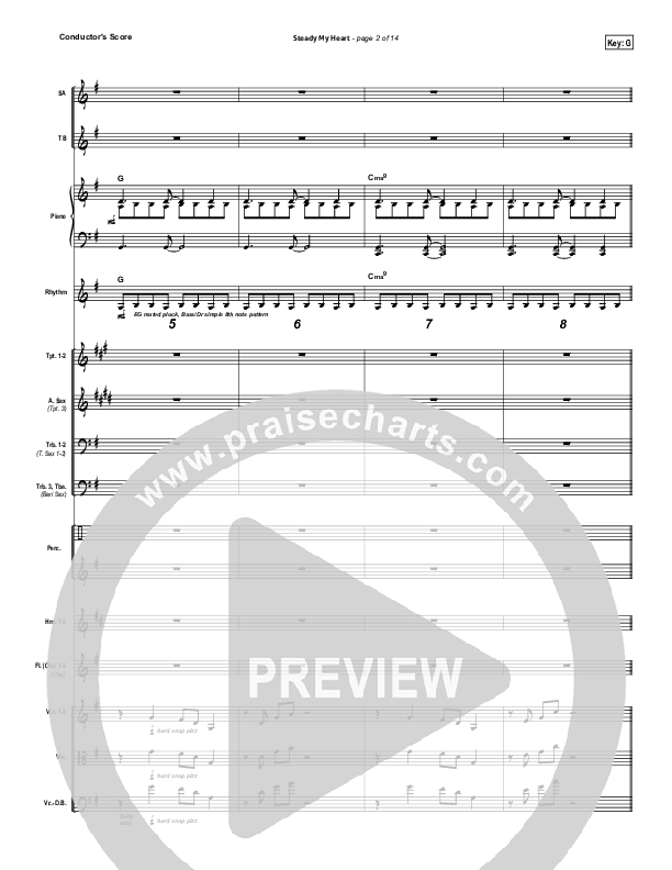 Steady My Heart Conductor's Score (Kari Jobe)