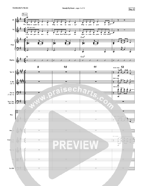 Steady My Heart Conductor's Score (Kari Jobe)