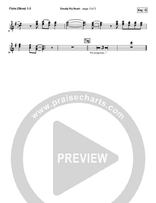 Steady My Heart Flute/Oboe 1/2/3 (Kari Jobe)
