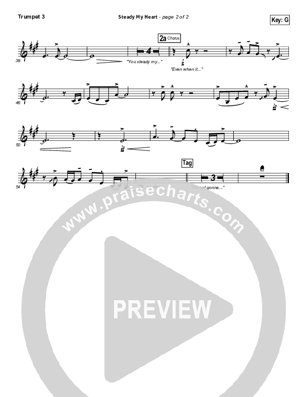Steady My Heart Trumpet 3 (Kari Jobe)