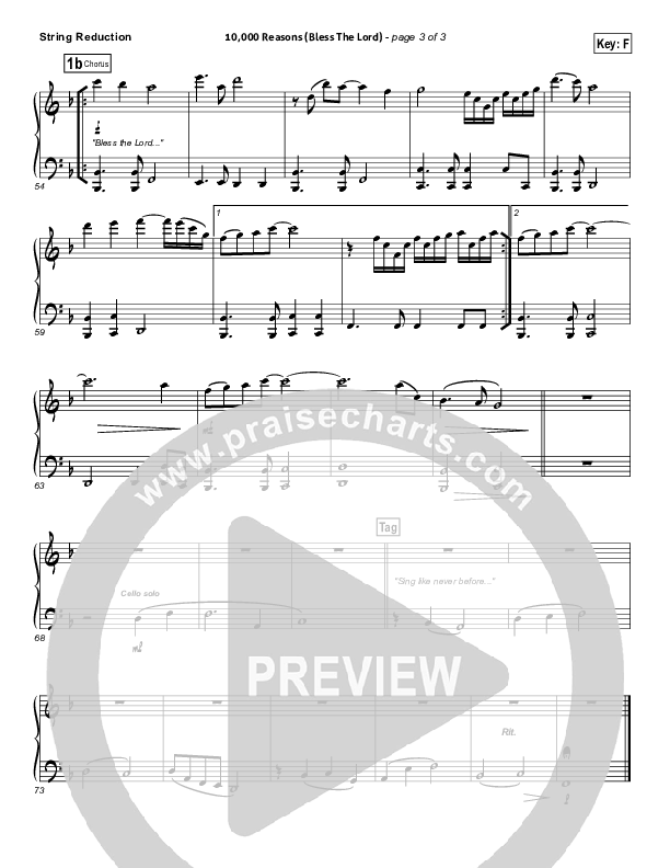 10,000 Reasons (Bless The Lord) (Choral Anthem SATB) Synth Strings (Matt Redman / NextGen Worship / Arr. Richard Kingsmore)