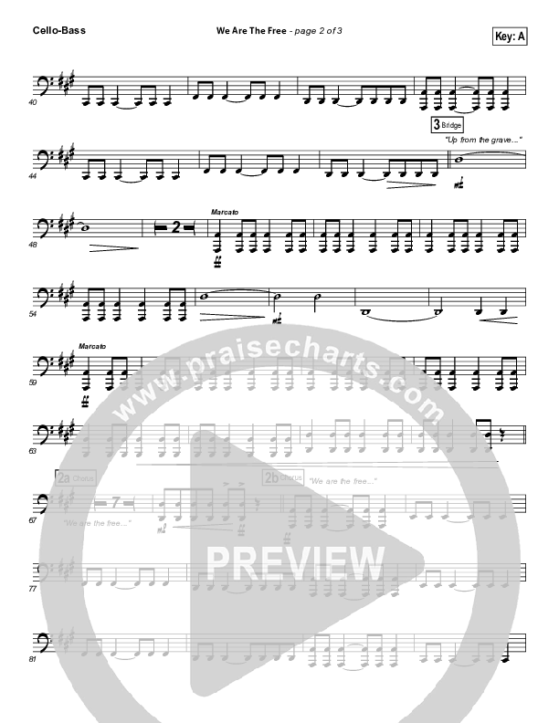 We Are The Free (Choral Anthem SATB) Cello/Bass (Matt Redman / Arr. Richard Kingsmore)