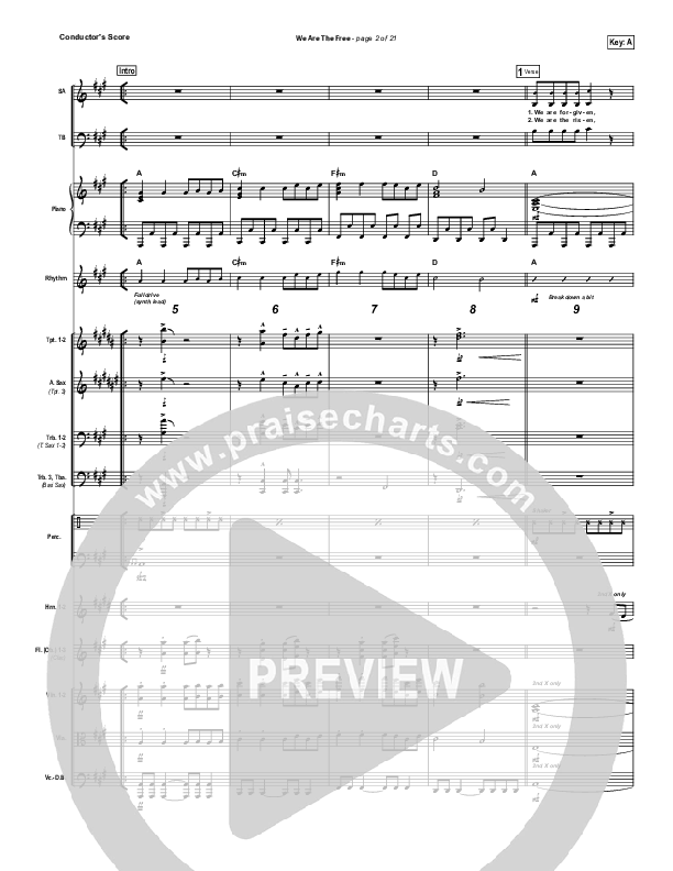 We Are The Free (Choral Anthem SATB) Conductor's Score (Matt Redman / Arr. Richard Kingsmore)