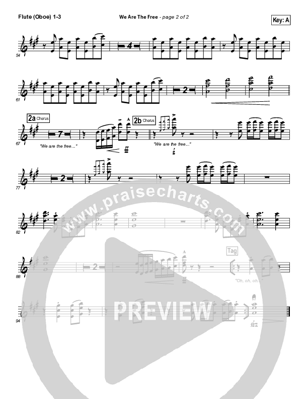 We Are The Free (Choral Anthem SATB) Flute/Oboe 1/2/3 (Matt Redman / Arr. Richard Kingsmore)