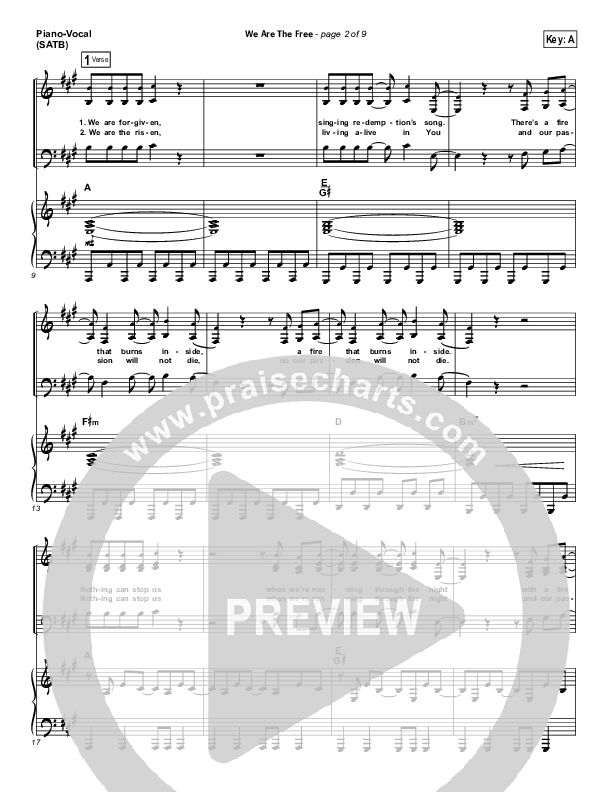 We Are The Free (Choral Anthem SATB) Piano/Choir (SATB) (Matt Redman / Arr. Richard Kingsmore)