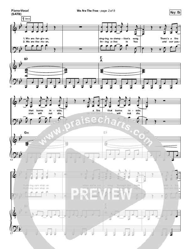 We Are The Free (Choral Anthem SATB) Piano/Vocal (SATB) (Matt Redman / Arr. Richard Kingsmore)