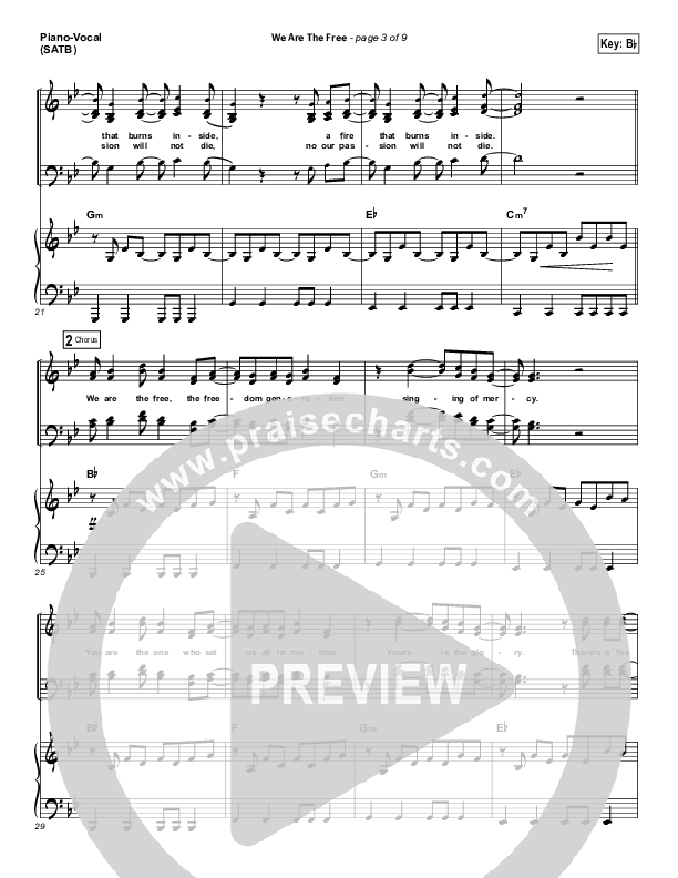 We Are The Free (Choral Anthem SATB) Piano/Vocal (SATB) (Matt Redman / Arr. Richard Kingsmore)