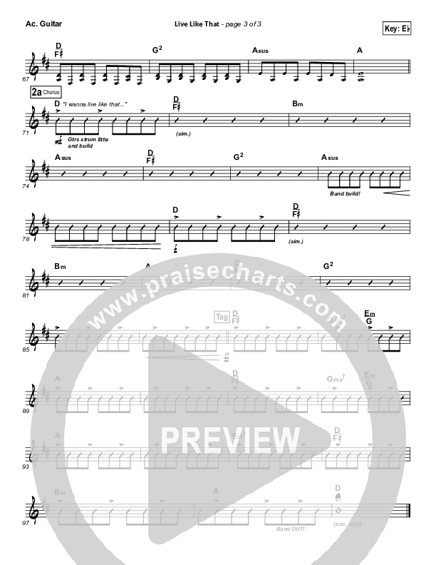 Live Like That Acoustic Guitar (Sidewalk Prophets)