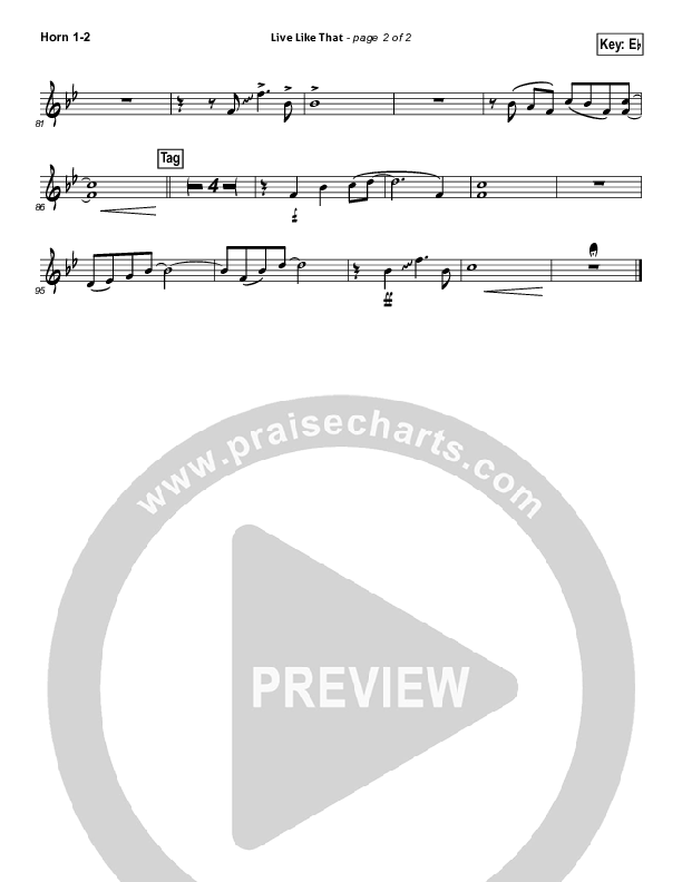 Live Like That Brass Pack (Sidewalk Prophets)