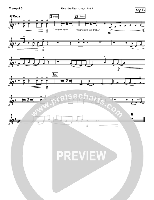 Live Like That Trumpet 3 (Sidewalk Prophets)