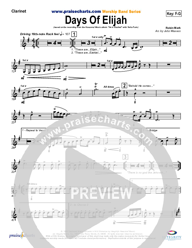 Days of Elijah Wind Pack (Twila Paris)